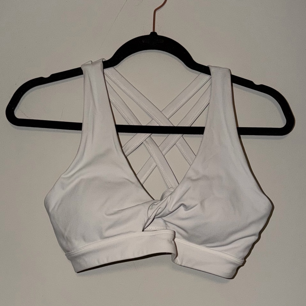 Meshki White Activewear Top